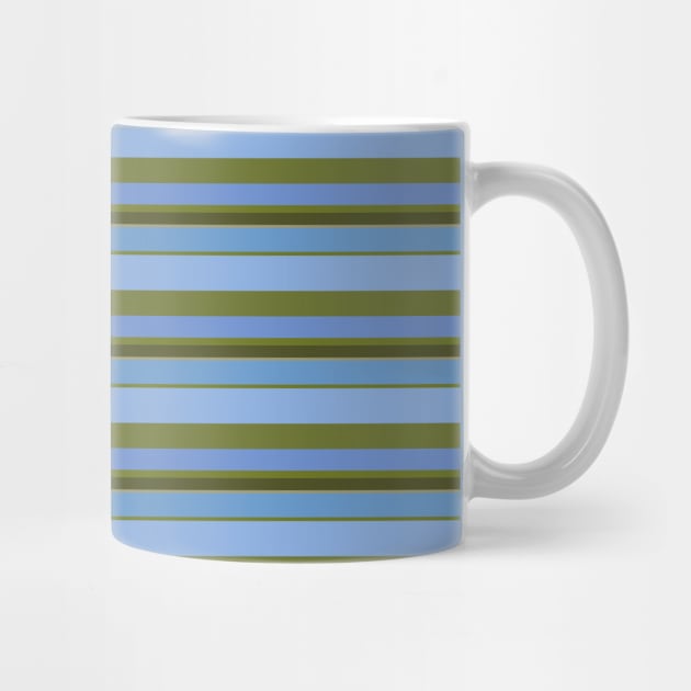 Green Palm Blue Sky of Crete Stripes for Face by ellenhenryart